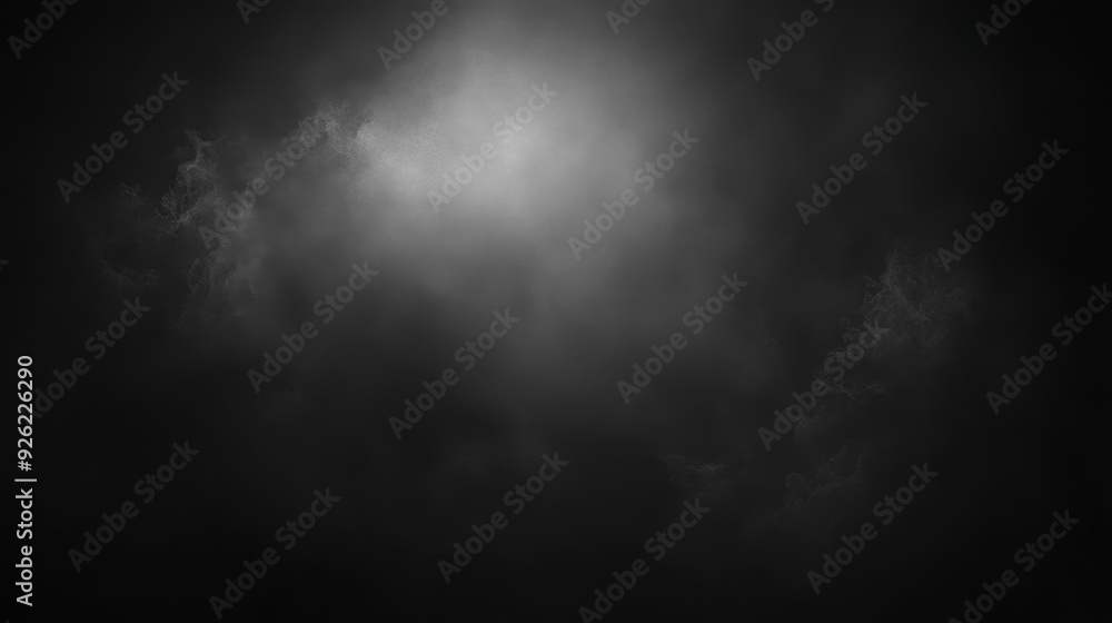 Poster a dark, cloudy atmosphere with a soft light source, creating a moody ambiance.