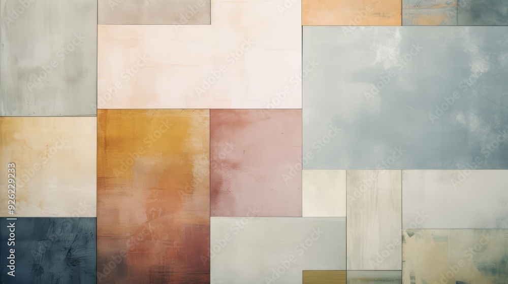 Poster abstract geometric background with various colors and textures.