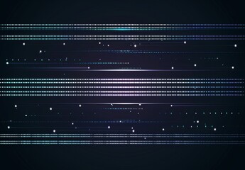High-Resolution LED Screen Showcasing Straight Lines of White Dots.