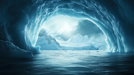 Iceberg in the polar regions.