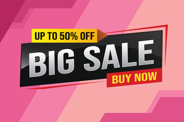 Big sale buy now poster banner graphic design icon logo sign symbol social media website coupon Banner design template for marketing. Special offer promotion retail

