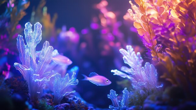 Underwater Algae and coral.