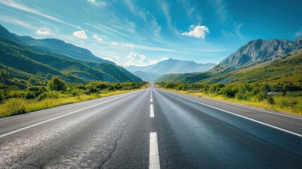 Parkplatz mit Blick auf die Alpen - Generative AI