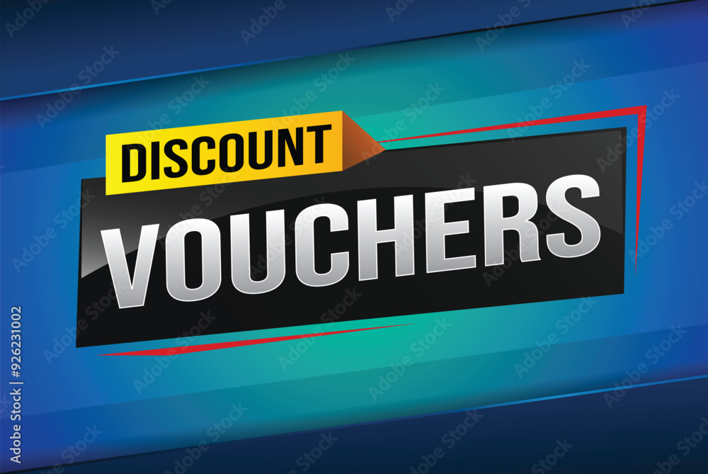 Wall mural discount voucher vouchers special offer poster banner graphic design icon logo sign symbol social me