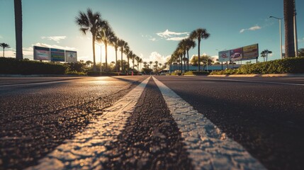 Straße bei Sonnenlicht - Generative AI
