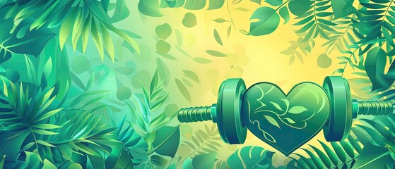 Fitness und Gesundheit Banner - Generative AI
