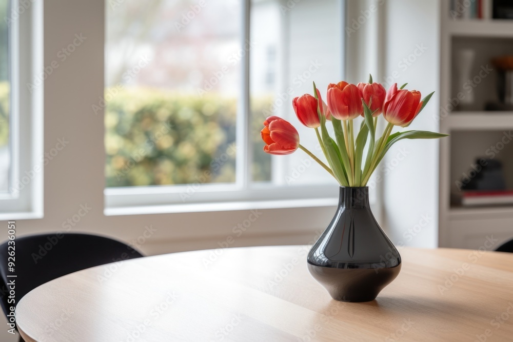 Sticker Modern kitchen table vase windowsill furniture.