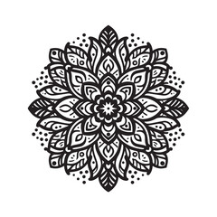 abstract floral ornament , mandala pattern elements for  decoration , art,  wallpaper, texture isolated vector on white background