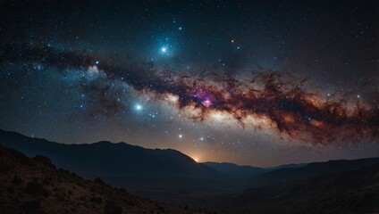 Naklejka premium “Cosmic Rhapsody”: Stars harmonizing across light-years.