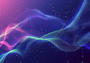 Fototapeta premium Abstract Background with Gradient Dots and Waves for Digital Design.