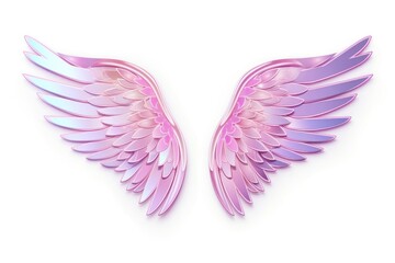 Obraz premium Wings pink white background lightweight.