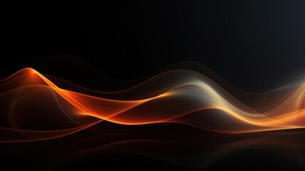 Fototapeta premium A minimalist abstract design of sound waves with flowing curves, gradually dissipating into a blank area