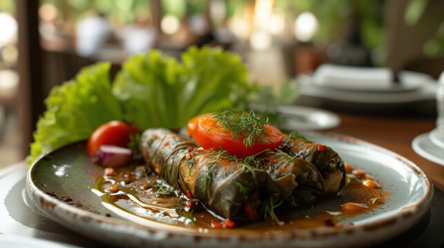 buntil traditional indonesian food from papaya leaf