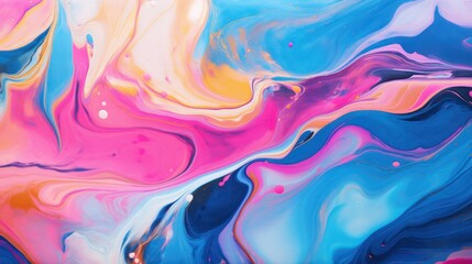 An abstract vibrant marble pattern with swirling colors of blue