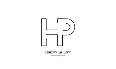 HP, PH, H, P abstract letters logo monogram