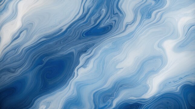 Marbled patterns with swirling blues and whites reminiscent of water 