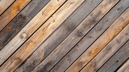 Top View of Wooden Terrace Texture Background