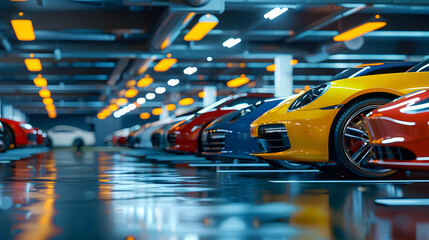 Sports car showcased in an auto expo image luxury vehicles on display wallpaper sports car in the parking photo sports car showroom banner sports car garage background sports car showroom wallpaper