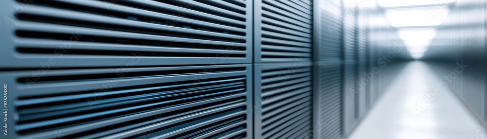Aufkleber abstract view of a modern corridor with pattern lines, exemplifying sleek design and technology in a