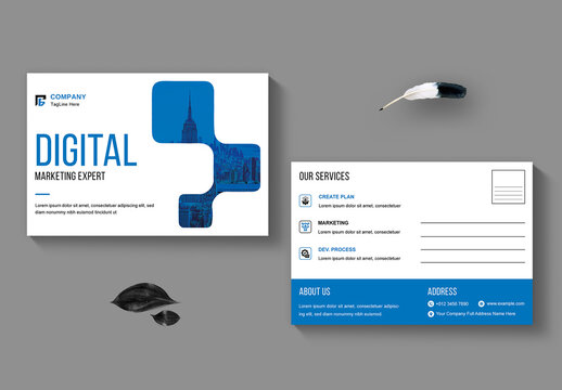 Business Postcard Template Layout