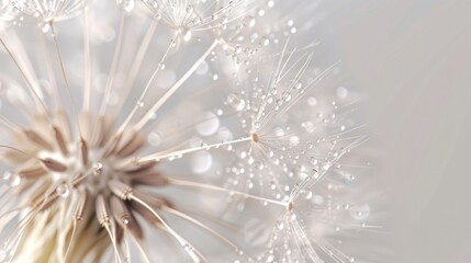 Delicate Dandelion with Dew Drops