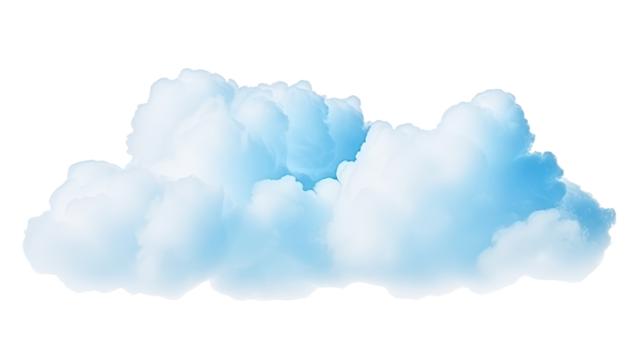 blue clouds on a white background. Telephoto lens photography Realistic daylight