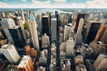 Obraz premium High rise buildings cityscape architecture outdoors.