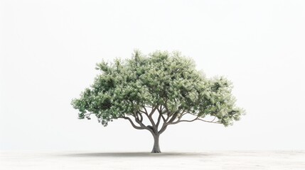 Obraz premium A Single Tree Against a White Sky