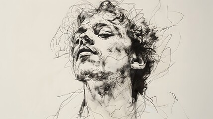 Abstract Portrait in Black and White.