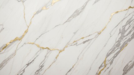 Luxurious white marble design with detailed grey veining and hints of gold 