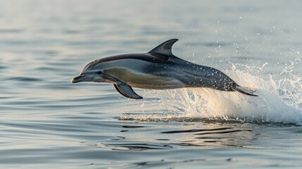 Fototapeta premium Dolphin leaping from the ocean.