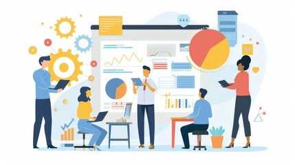 Business People Analyzing Data and Charts.