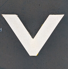 Fototapeta premium Written Wording in Distressed State Typography Found Letter Randsom Note V