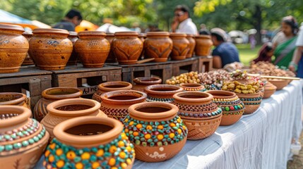 Fototapeta premium pots in the market