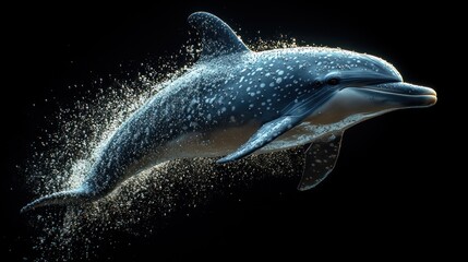 Fototapeta premium Dolphin Leaping Through the Water