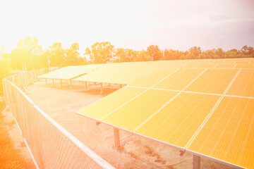 Photovoltaic power supply systems. Solar Energy Panels. Solar power plant. The source of ecological renewable energy