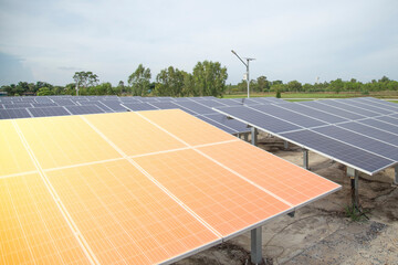 Photovoltaic power supply systems. Solar Energy Panels. Solar power plant. The source of ecological renewable energy