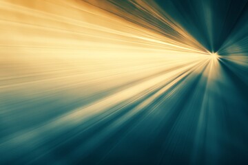Obraz premium Teal and mint asymmetric light burst on dark background with golden sparkling details