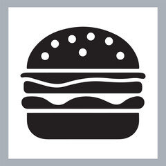 Logotype icons single burger illustration silhouettes in white background