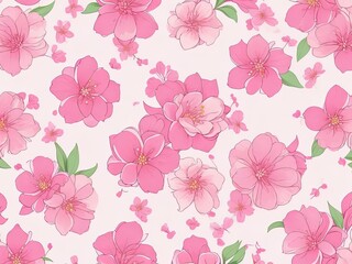 Sakura flower seamless pattern element in vector form.