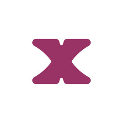 bold red letter x logo vector symbol