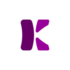 dark magenta letter k logo icon vector