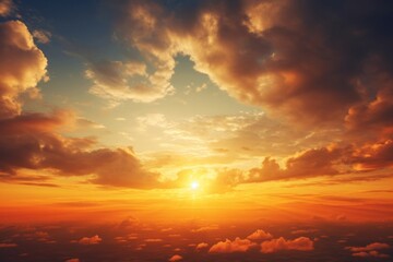 Fototapeta premium Photo of golden hour sky sunlight backgrounds outdoors.