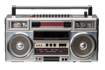 Fototapeta premium Vintage boombox portable stereo electronics radio technology.