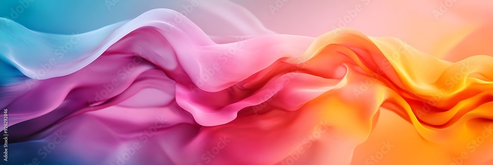 Poster abstract 3d background with flowing colorful waves