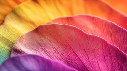 Close-up of Colorful Petals with Gradient Hues