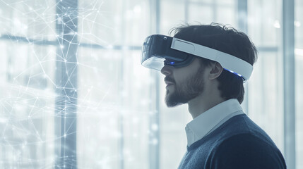 Fototapeta premium Business with innovative technology utilizing artificial intelligence
