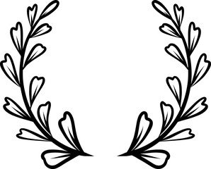 Elegant Hand-Drawn Floral Wreaths