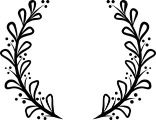 Elegant Hand-Drawn Floral Wreaths