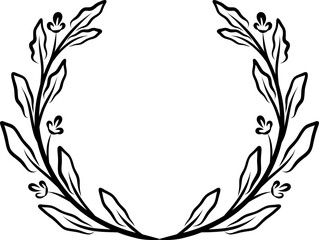 Elegant Hand-Drawn Floral Wreaths